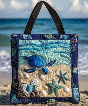 Shell Whisper Quilted Tote Bag
