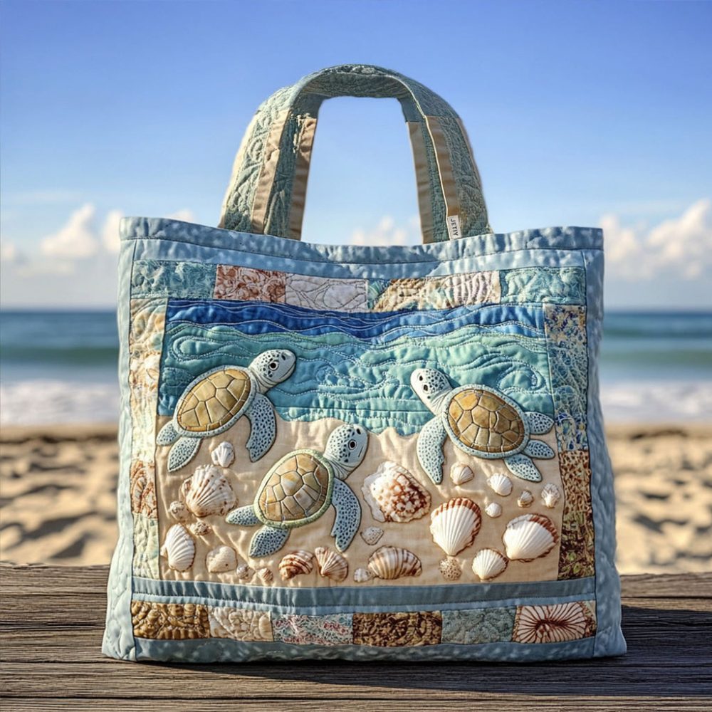 Shelled Beauty Quilted Tote Bag