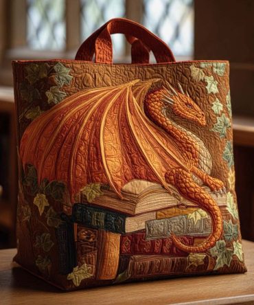 Sky Serpent Quilted Tote Bag