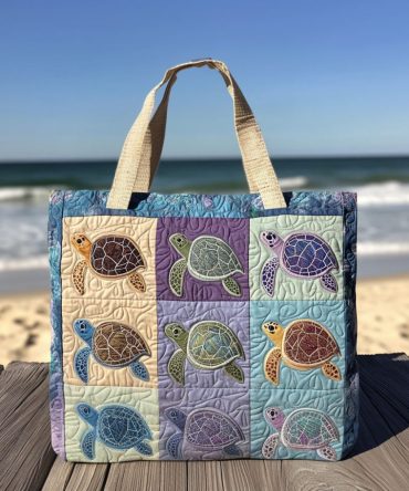 Slow And Steady Quilted Tote Bag