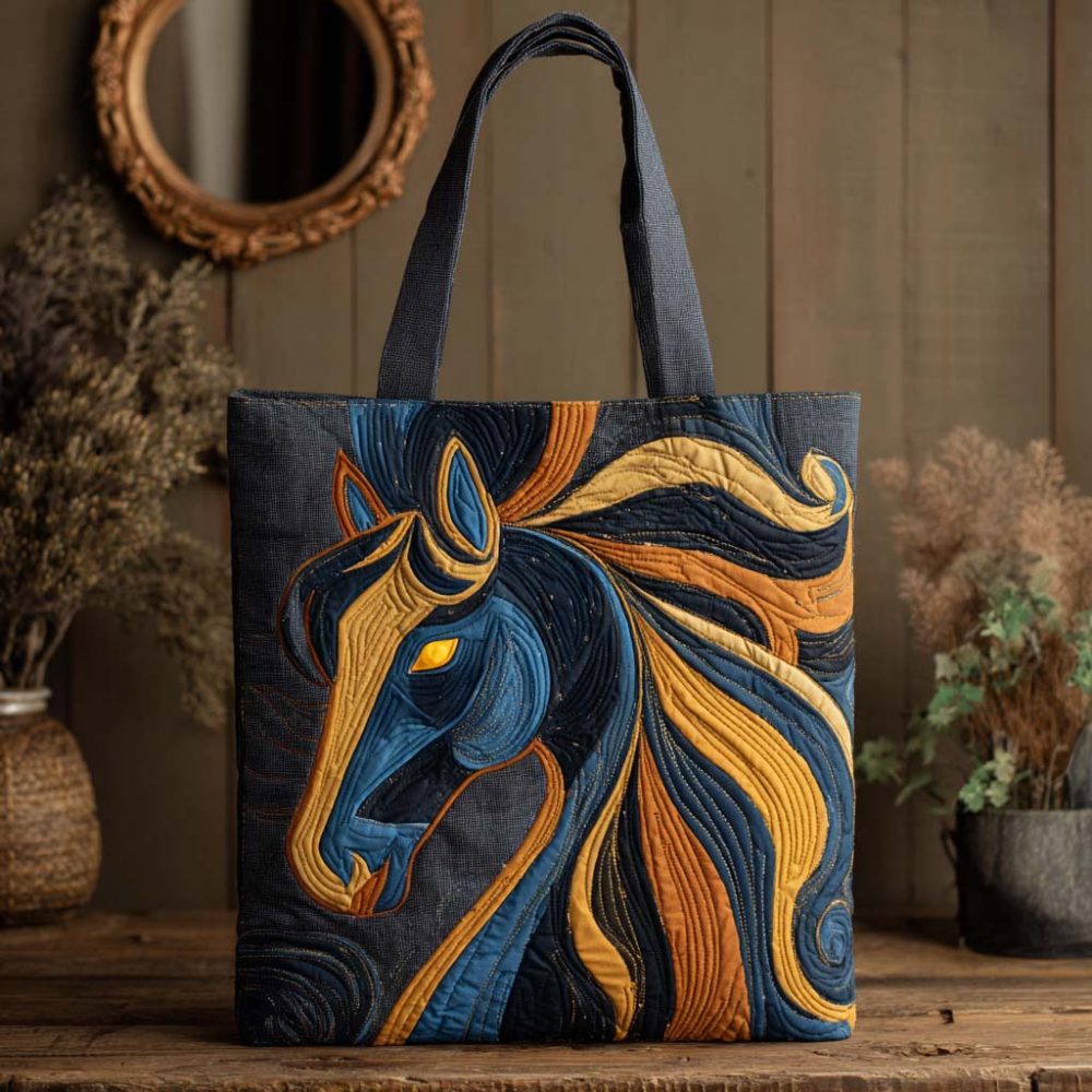 Solar Steed Quilted Tote Bag