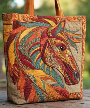 Southwestern Gallop Quilted Tote Bag