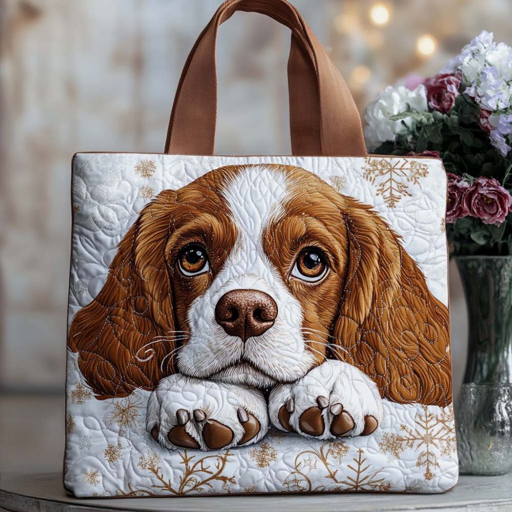 Spaniel Quilted Tote Bag - Image 2