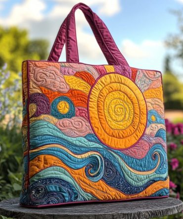 Spirited Sun Quilted Tote Bag