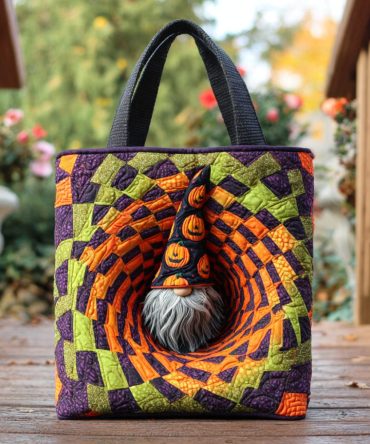 Spooky Gnome Quilted Tote Bag