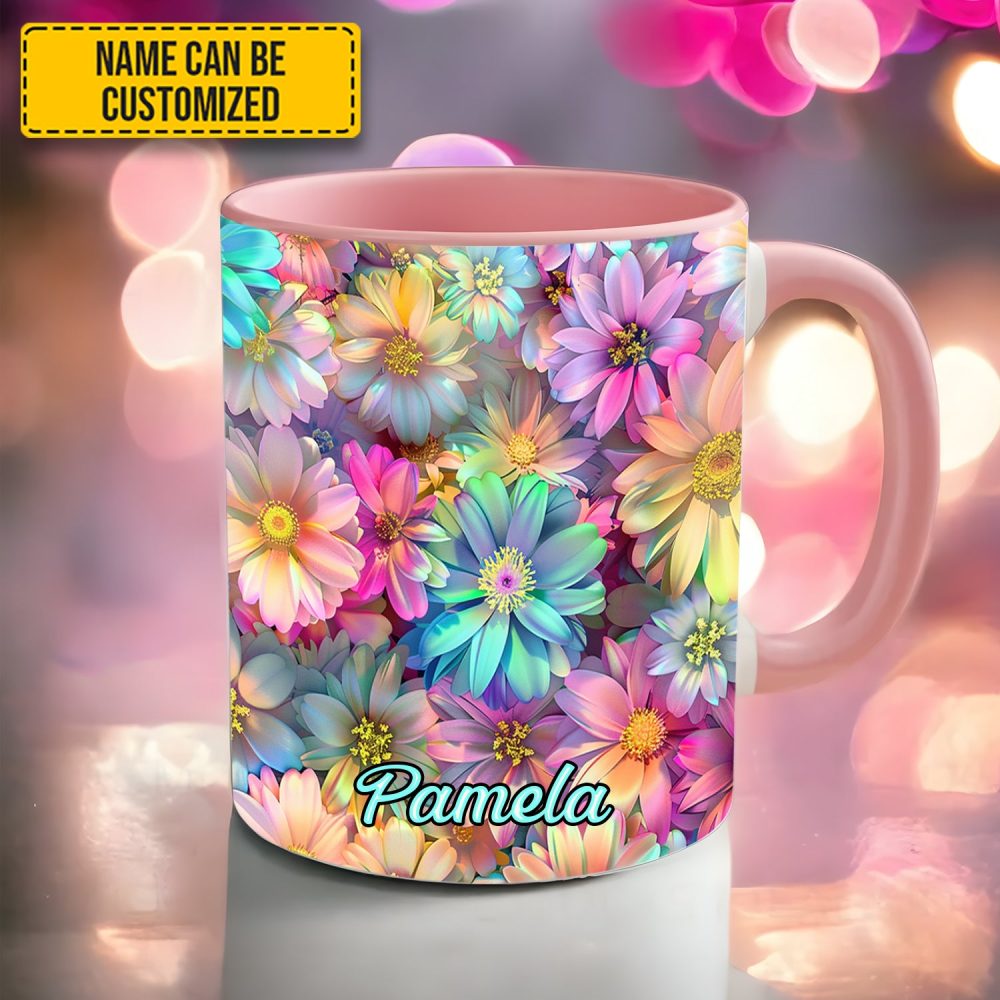 Spring Floral Flower - Personalized Accent Mug