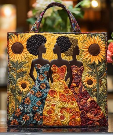 Strong Melanin Vibes Quilted Tote Bag