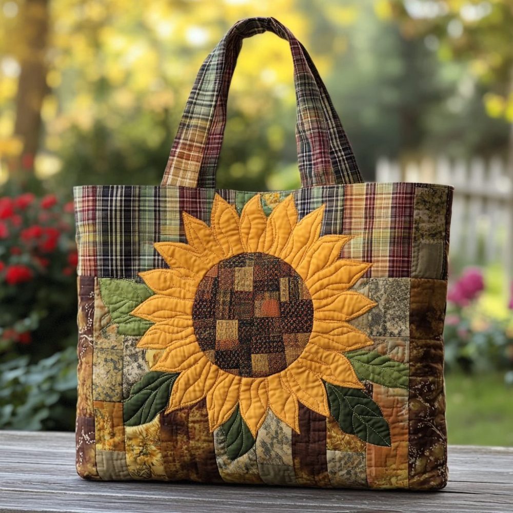Sunny Bloom Quilted Tote Bag