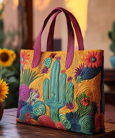 Sunny Bloom Quilted Tote Bag