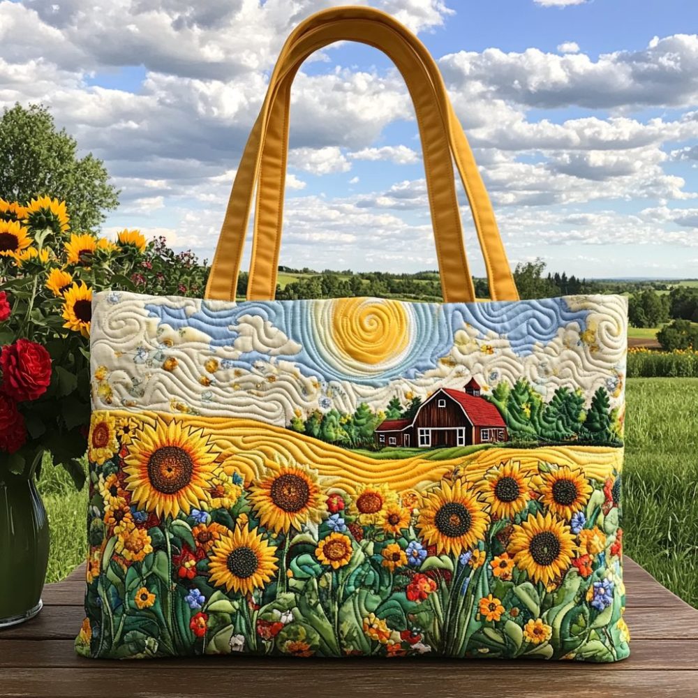 Sunny Cottage Quilted Tote Bag