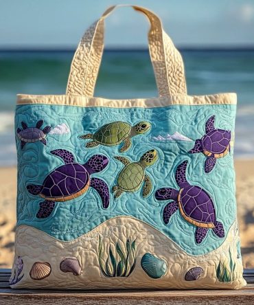 Sunny Shelldon Quilted Tote Bag
