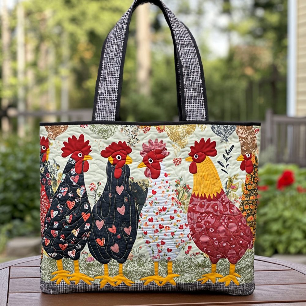 Sunny Side Up Quilted Tote Bag
