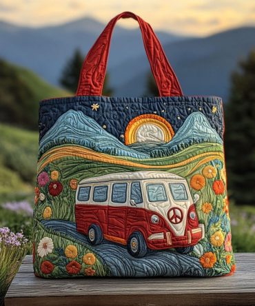 Sunset Escape Quilted Tote Bag