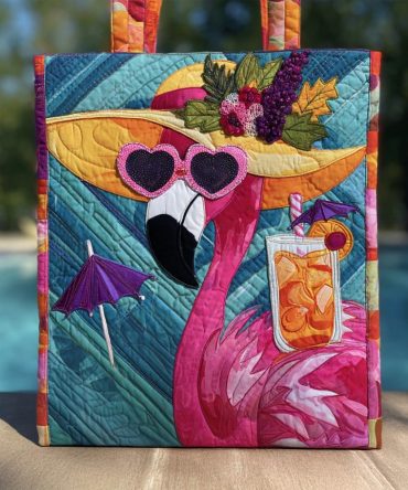 Sunset Strut Quilted Tote Bag