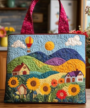 Sunshine Valley Quilted Tote Bag