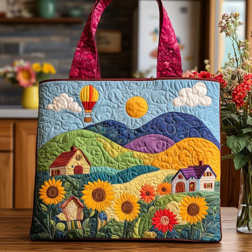 Sunshine Valley Quilted Tote Bag
