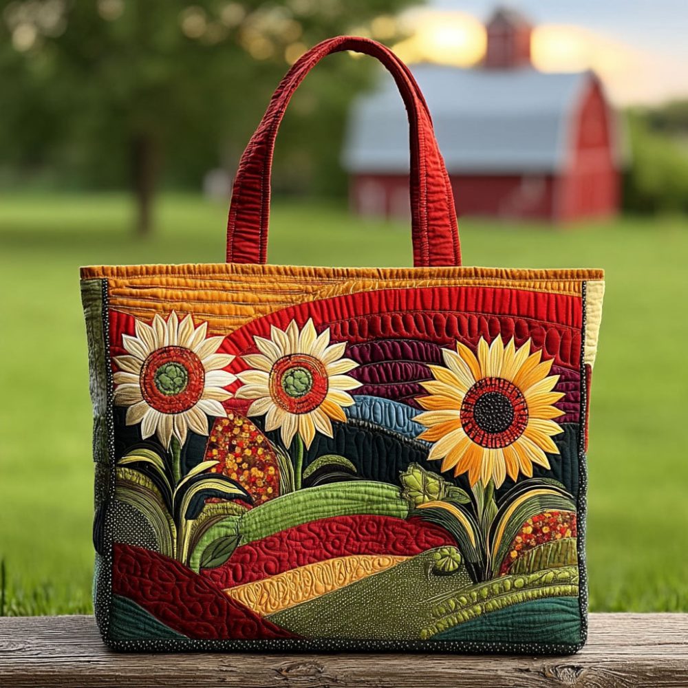Flower Quilted Tote Bag - Image 9