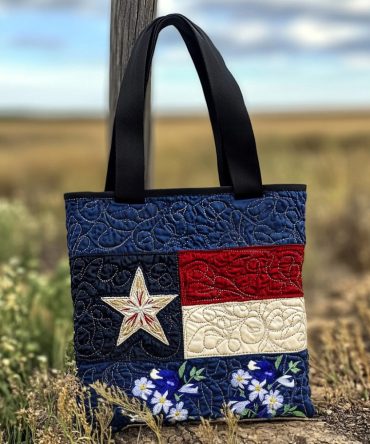 Texas Style Quilted Tote Bag