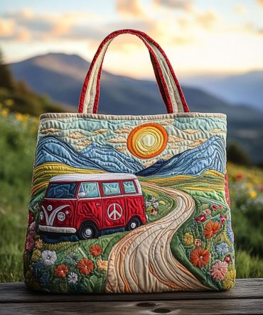 The Bloom Bus Quilted Tote Bag