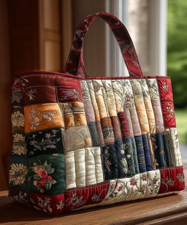 The Bookworms Retreat Quilted Tote Bag