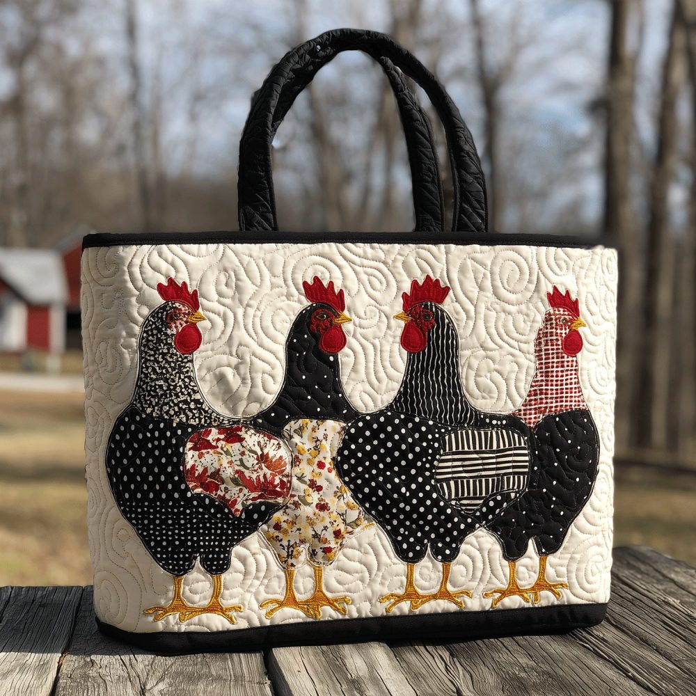 The Dotty Flock Quilted Tote Bag