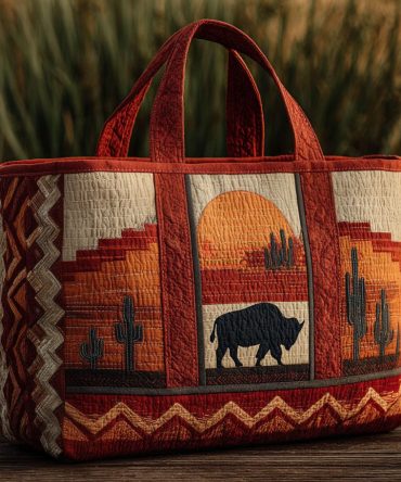The Great Herd Quilted Tote Bag