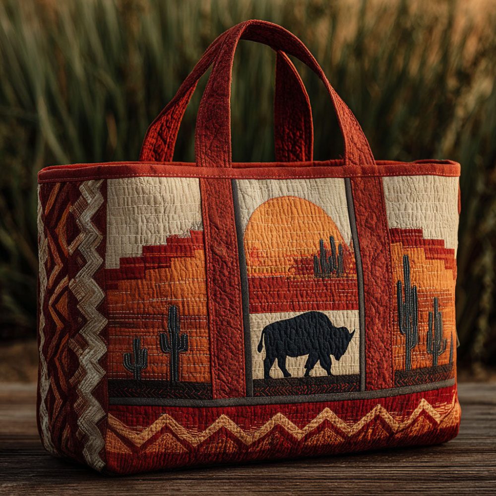 The Great Herd Quilted Tote Bag