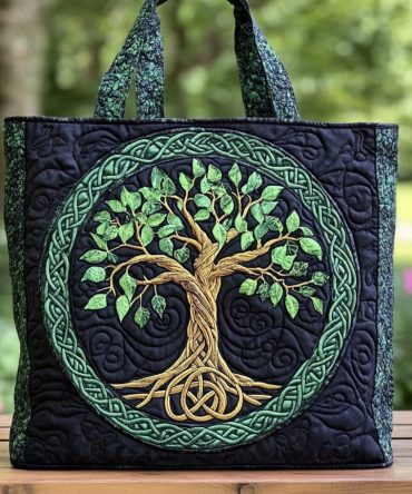 Timeless Tree Quilted Tote Bag