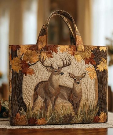 Tranquil Meadow Quilted Tote Bag