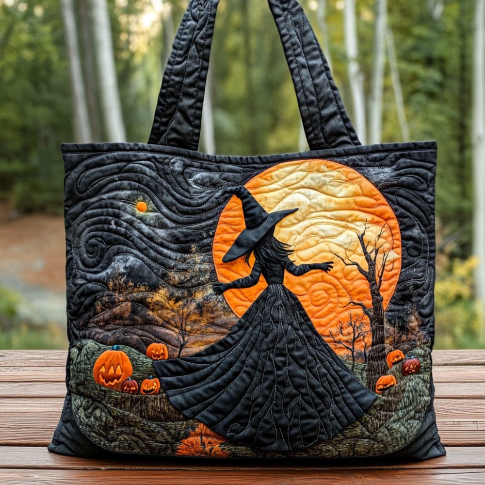 Trick Or Treat Lane Quilted Tote Bag