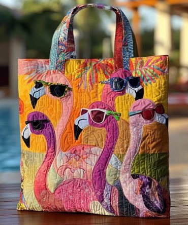 Tropical Sass Quilted Tote Bag