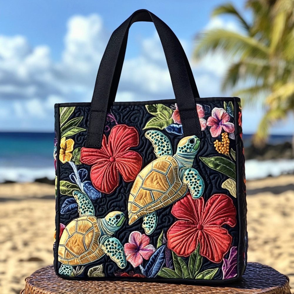 Turtle Bay Quilted Tote Bag