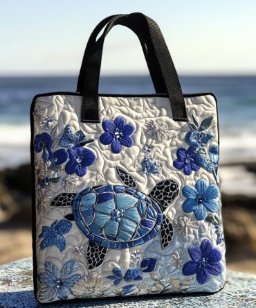 Turtle Dream Quilted Tote Bag