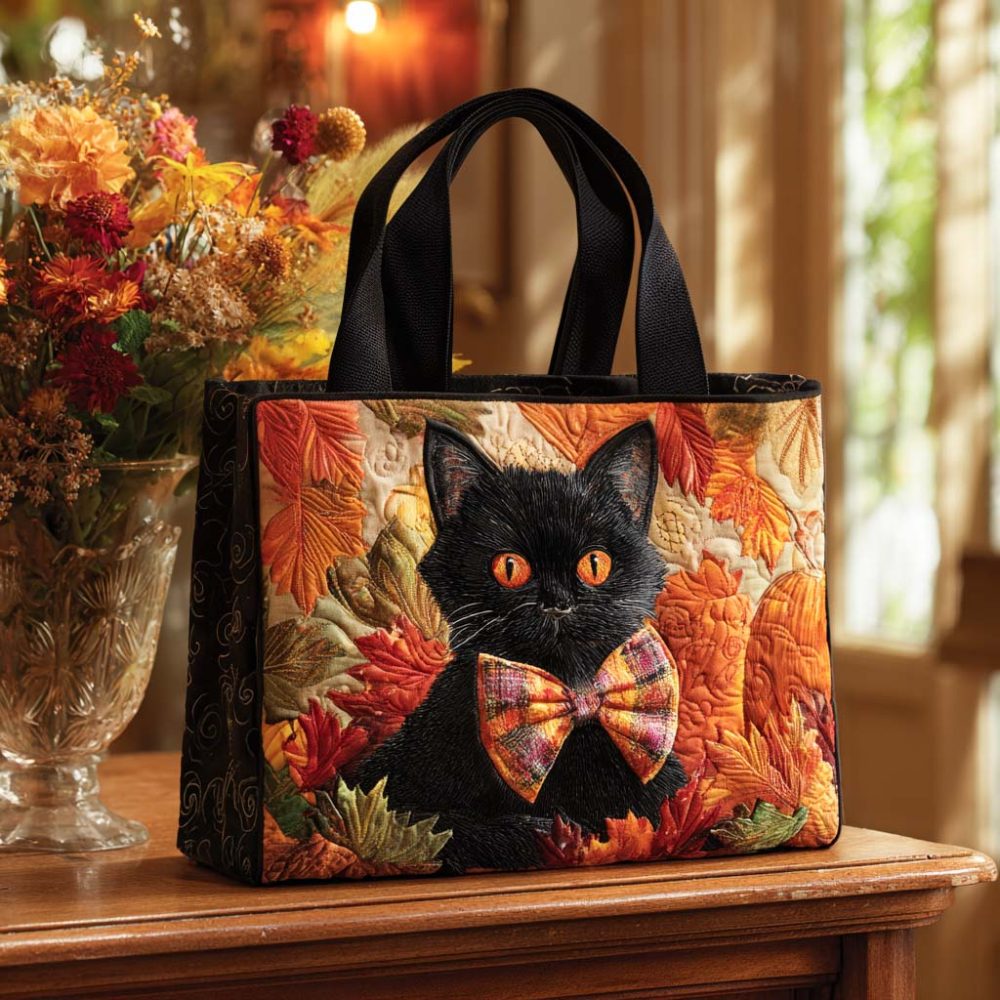 Velvet Cat Eyes Quilted Tote Bag