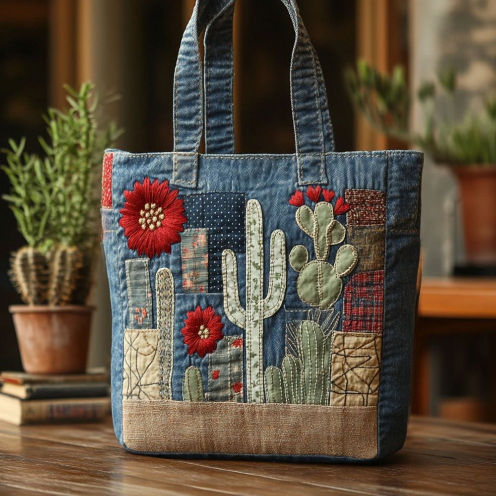 Verdant Thorns Quilted Tote Bag