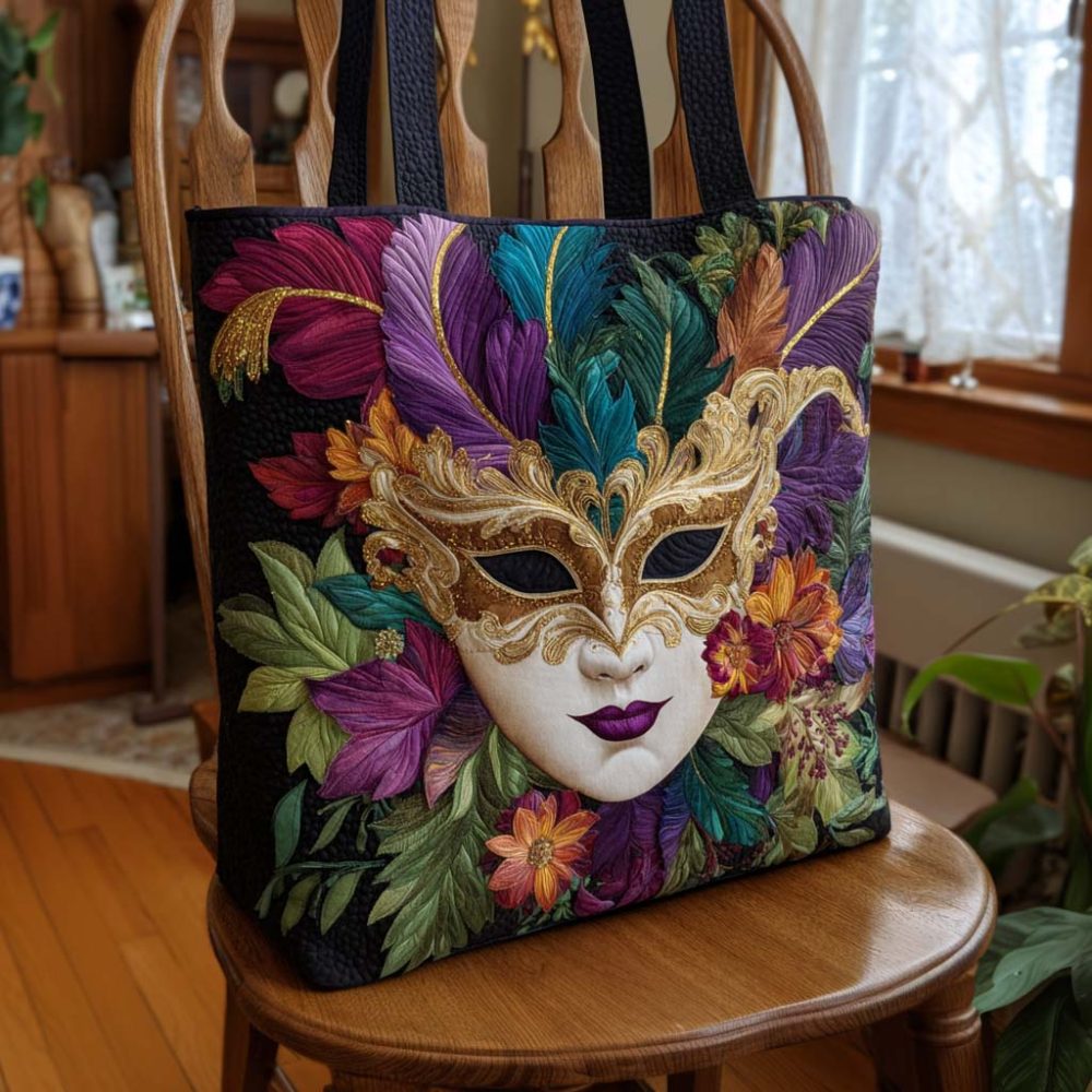 Vivid Carnival Quilted Tote Bag