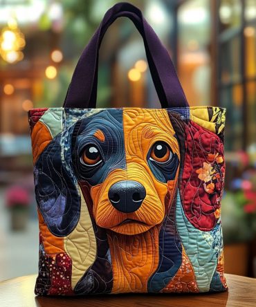 Wagging Wonders Quilted Tote Bag