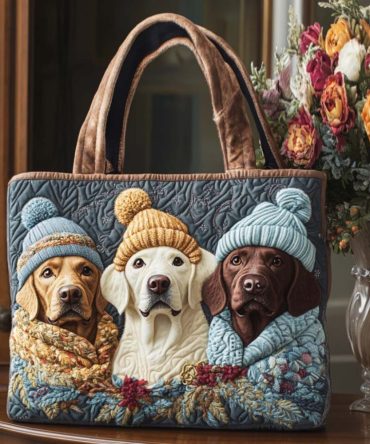 Warm Companions Quilted Tote Bag