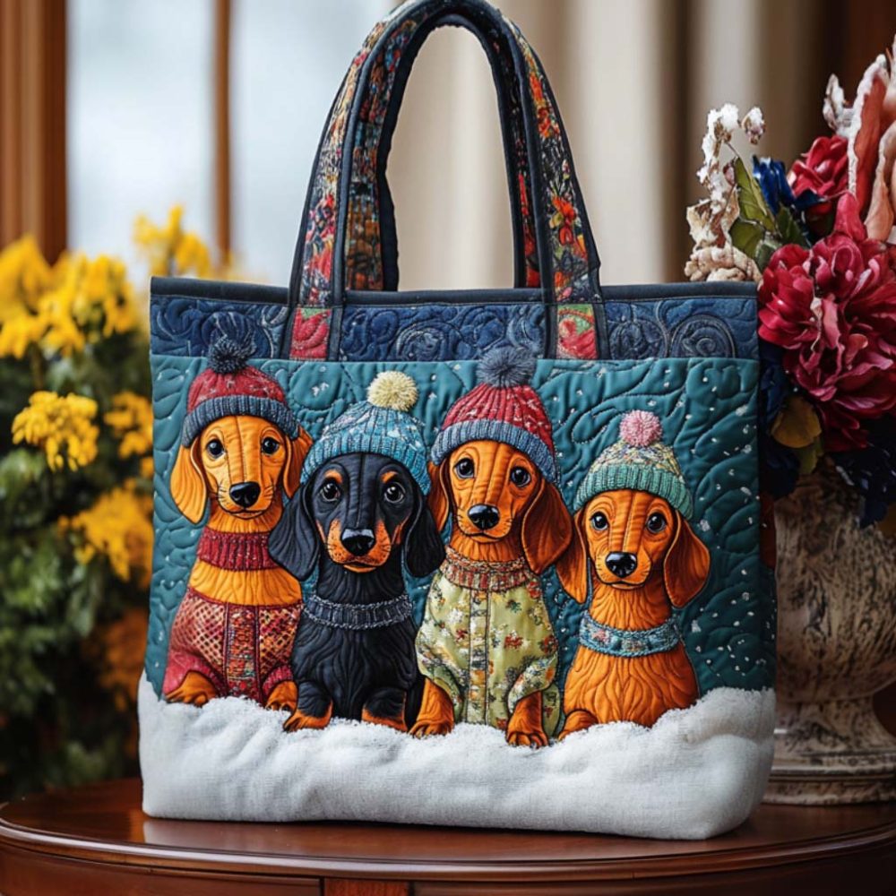 Warm Paws Quilted Tote Bag