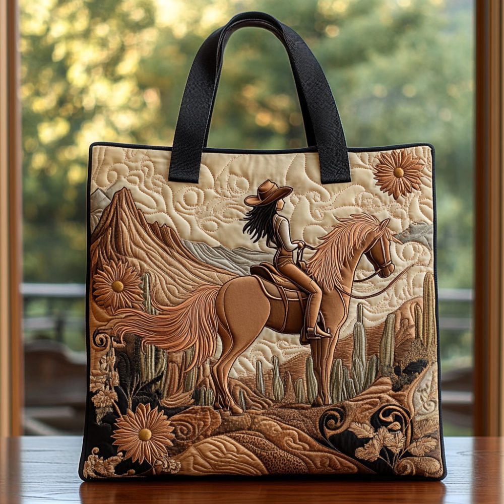 Horse Quilted Tote Bag