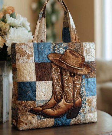 Western Spirit Quilted Tote Bag