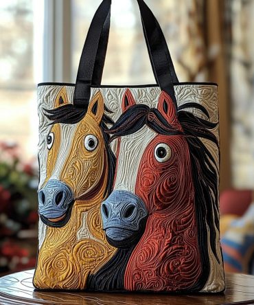 Whimsy Hoof Quilted Tote Bag