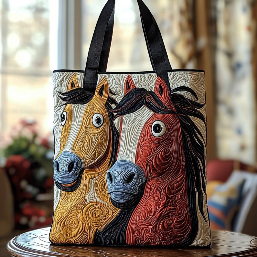 Whimsy Hoof Quilted Tote Bag