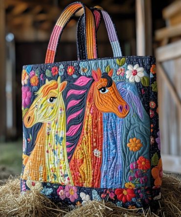 Whinny Pop Quilted Tote Bag