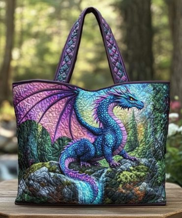Dragon Quilted Tote Bag