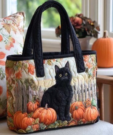 Whispering Shadows Quilted Tote Bag