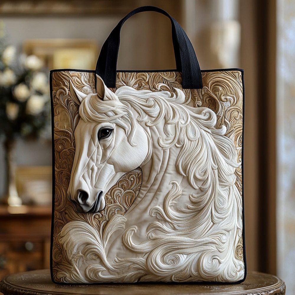 Horse Quilted Tote Bag - Image 5