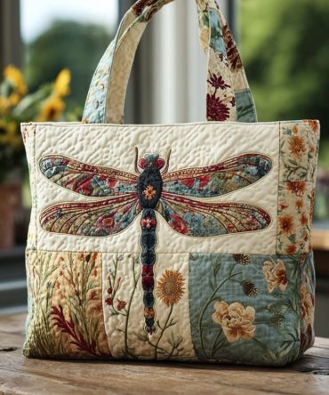 Wild Garden Drift Quilted Tote Bag