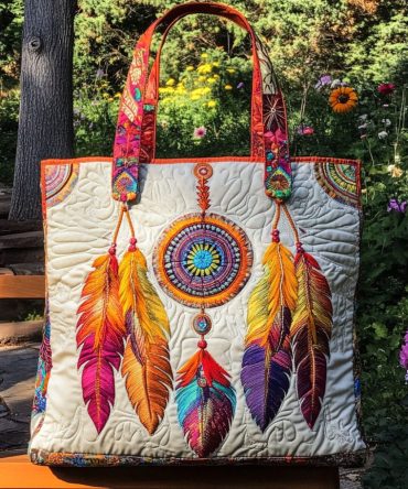 Wild Weave Quilted Tote Bag