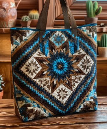 Wild West Spirit Quilted Tote Bag